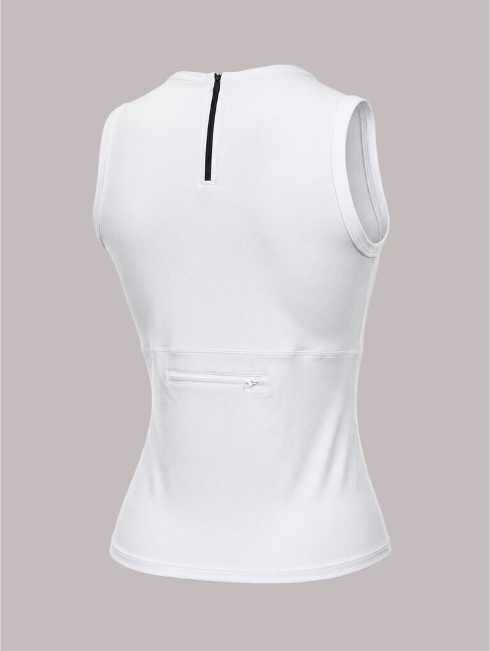 Athleta White Sleeveless Athletic Top LT Golf Tennis Running Workout - Picture 2 of 6